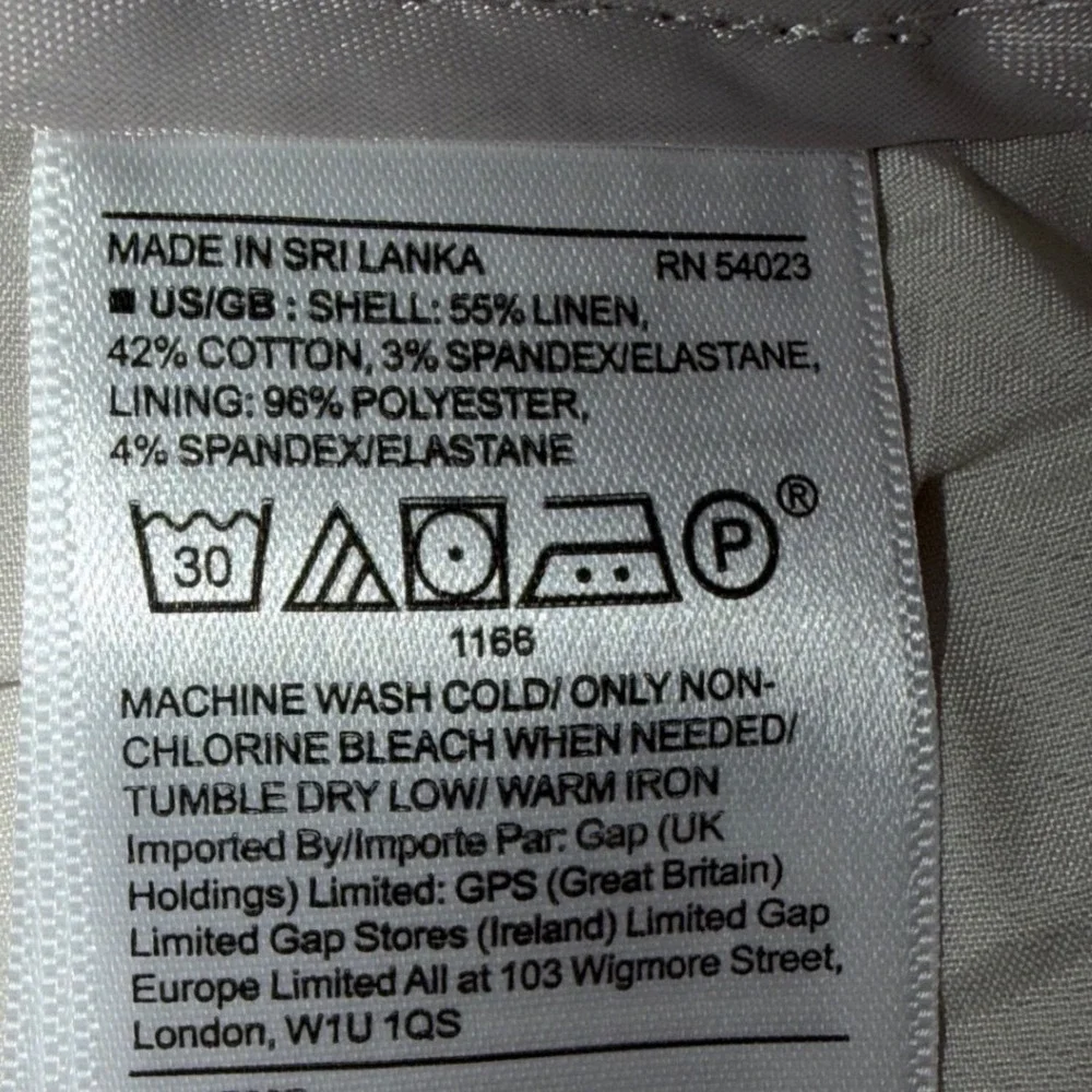 Banana Republic Avery Washable Stretch Linen‎ Ankle Pants Beige Womens 8 NEW